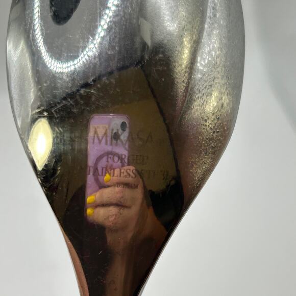 2 Place/Oval Soup Spoon Brynley Satin (Stainless) by Mikasa 8" - Picture 3 of 6